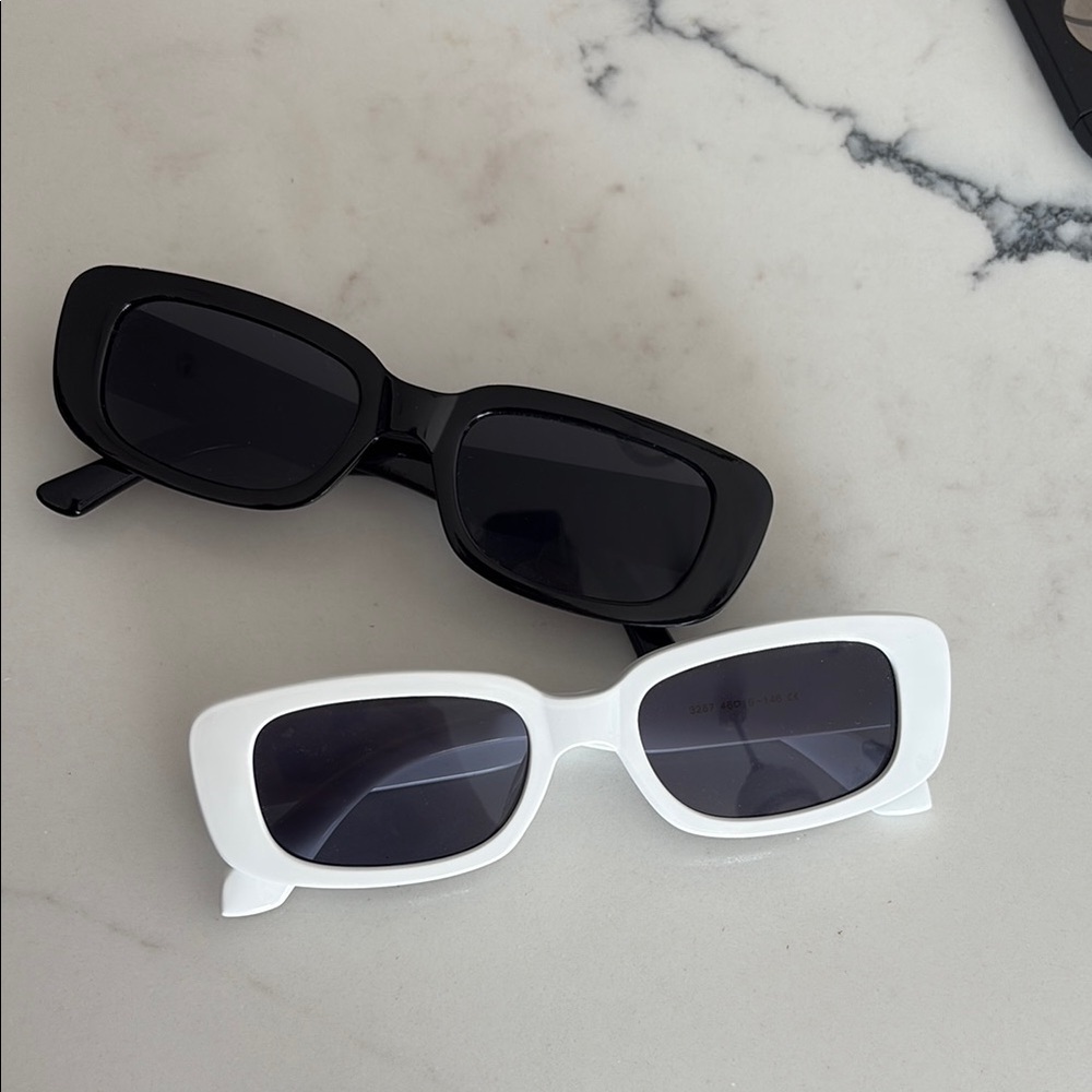 2 pairs Rectangular Sunglasses